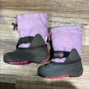 Kamik Purple and Black Winter Boots size 9